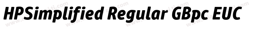 HPSimplified Regular GBpc EUC H字体转换